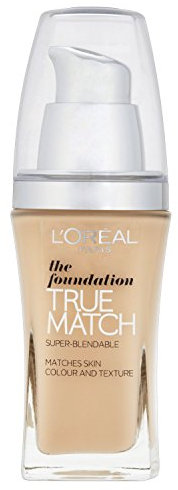 L'Oreal Paris True Match Foundation - 30 ml, Golden Ivory (Number W1)