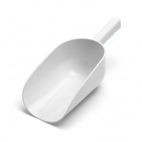 Pelle alimentaire en plastique robuste 34 Cm. – Pelle à glaçons, farine, céréales, bonbons – Mesure et distribution pour cuisine, bar et fête