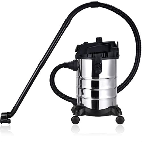 Werku WK402020, Aspirador Seco-Húmedo, Calidad Profesional, Potencia 1200 W, Depósito 30 L, Sincronización Herramientas Eléctricas 2000 W, Filtro HEPA, Filtro Esponja