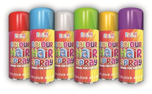 Temporary Colour Hair Spray Wash Out Party Fancy Dress Up Hairspray 200ml Can - Purple