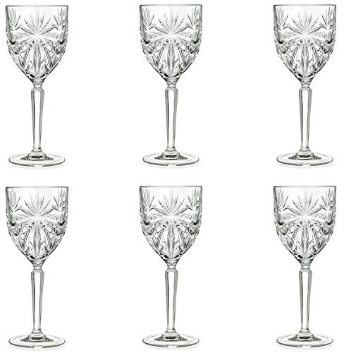 RCR 26325020006 Oasis Luxion Crystal Lot de 6 Verre à Vin, Cristal, Service de Verres pour Vin Blanc ou Rosé, 23 cl, Parfait pour la Maison, Les Restaurants, Les Fêtes, Passe au Lave Vaisselle