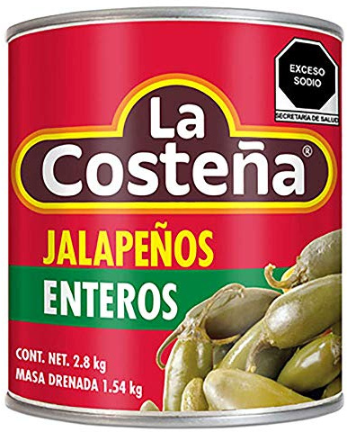 JALAPEÑOS ENTEROS EN ESCABECHE 2,8KG LA COSTEÑA
