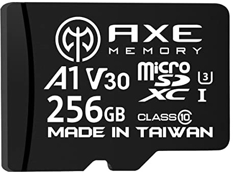 AXE MEMORY 256GB Micro SD Card 4K Ultra HD Video High Speed MicroSDXC Up To 95MB/S A1 V30 UHS-I U3