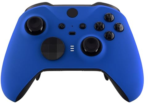 eXtremeRate Front Gehäuse für Xbox Elite Series 2 Controller,DIY-Ersatz Hülle&Thumbsticks Accent-Ring Case Shell Set für Xbox Elite Series 2-Core Gamepad Modell 1797-Blau