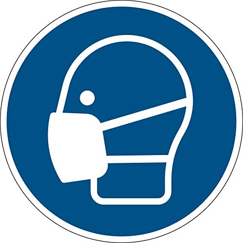 Durable Bodenaufkleber Maske benutzen, ablösbar, Ø 43 cm, blau, 103406