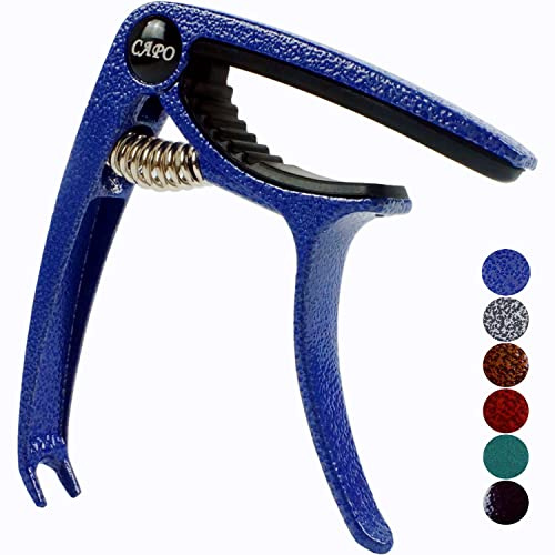SUCCESS Guitar Capo for Acoustic Electric Guitar Ukulele, Indigo | Quick Release, Lightweight Zinc Alloy, Durable, 2 in 1 Use as a Pin Puller, for Bass, Mandolin, Banjo