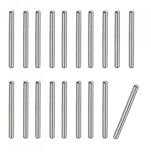 sourcing map 1x10mm Dowel Pins, 20pcs 304 Stainless Steel Round Head Flat Chamfered End Dowel Pin Bunk Bed Pins Shelf Pegs Support Shelves Fasten Elements