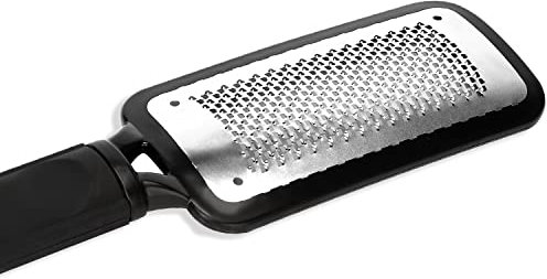 Hornhautfeile für Fußpflege, 1 Stück Hornhaut Tote Haut Fuß Schaber, Benutzt in Pediküre-Studios, Edelstahl Hornhautfeile, Dicker Kallus and Hühneraugen Entfernen(Schwarz)…