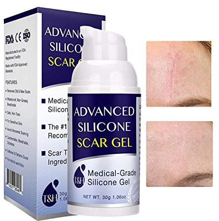 Dous Gel D'élimination des Cicatrices, Gel Cicatrice en Silicone Avancé, Crème D'élimination des Cicatrices pour La Réparation des Cicatrices Nouvelles Et Anciennes, Dissolvant Vergetur