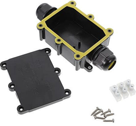 ULTECHNOVO Waterproof Electrical Junction Box Outdoor Cable Enclosure IP68 Rated Plastic Case Terminal Block for Underground Wiring and LED Tunnel Lights