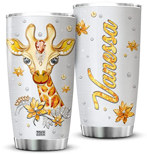 Insulated Travel Mug 590ml Thermal Coffee Cup Eco-Friendly Tumbler for Christmas Mom Dad Giraffe Custom