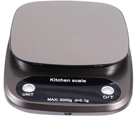 MAGICLULU Báscula Electrónica De Cocina Acero Inoxidable Precisión Pantalla Lcd Ligera Práctica Recargable