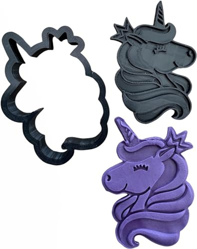 Unicorn Cookie Cutter and Stamp Icing Cookie Decoration Cake (8cm)
