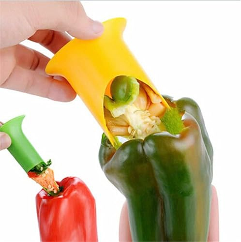 2 x Pepper Corer Remover, Multifunctional Chili Pepper Corer, Tomato Coring Tools, Bell Pepper Corer, Kitchen Tool Easily Coring Accessories, Separator Gadget for Jalapeno, Tomato Kitchen Gadgets