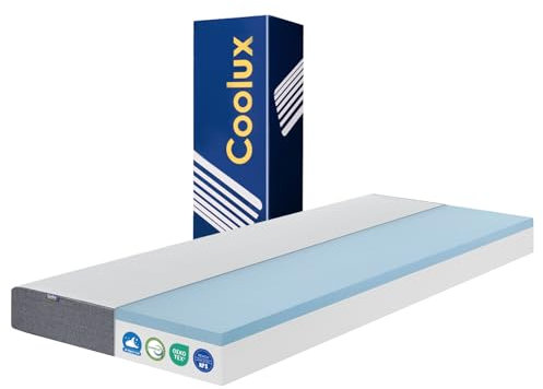 Coolux Sleep Matratze 90x200 Kaltschaummatratze 7-Zonen Orthopädische Memory Schaum Matratze 16 cm Höhe H2 Ergonimische Kindermatratze Öko-Tex CertiPUR-US Zertifiziert 100 Nächte Probeschlafen