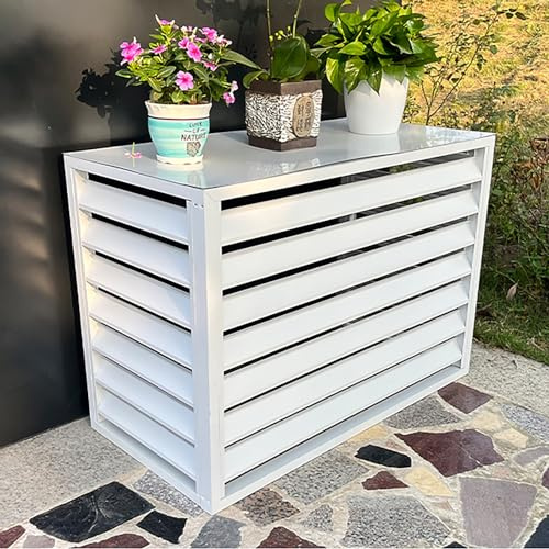 Cubierta y Soporte de Aluminio Para Aire Acondicionado - Rejilla Para Pantalla de Privacidad Exterior