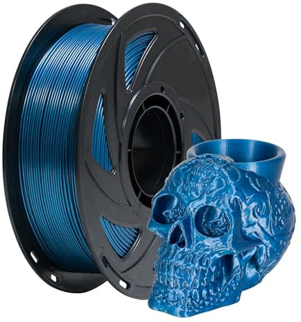 TRONXY PETG 3D-Drucker-Filament Blau, 1,75 mm Filament mit metallischem Glanz, Maßgenauigkeit +/- 0,03 mm, 1 kg Spule PETG-Filament, Blau