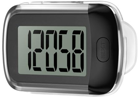 Newest Ankilo Simple Step Counter Walking, 3D Walking Pedometer Portable USB Rechargable Pedometer Step Counter with Clip and Lanyard Track Steps in Real Time for Older Men Women Elders Kids