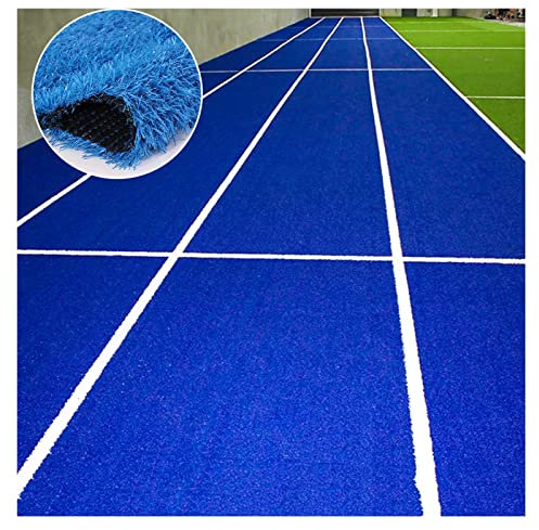 Alfombra de césped artificial sintético para exteriores, antivibraciones, resistente a la decoloración, para balcón, patio, patio, 2 cm de grosor, color amarillo, 60 x 200 cm