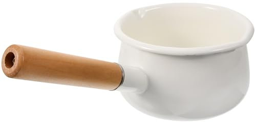 Cabilock Sartén De Nieve Esmaltada Antiadherente Cacerola Esmaltada Asa Para Calentar Leche Cocción De Pasta Uso Doméstico