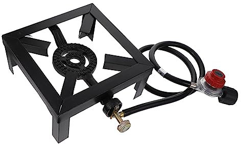 YARNOW Fourneau Poêle Fusée Brûleurs à Réchaud Cuisinière Électrique Chauffage Au Cuisinière à Brûleur De Cuisinière Brûleur De Camping En Fer Black Fonte