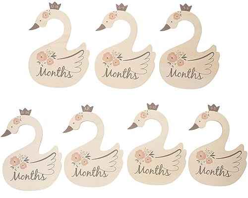 JOINPAYA 7 Stücke Vogel-kleidergrößenteiler Aus Holz Für Babykleidung Zum Sortieren Und Aufbewahren Passend Für Neugeborene Bis Monate