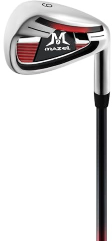 MAZEL WM-X3 Golf Single Iron Club 1,2,3, 4,5,6,7,8,9, P, S,Premium Stainless Steel Shaft, CNC Milled Face for More Spin (Red Graphite Shaft, 9 Iron Flex Regular)