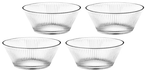 Nachtmann Schalen 4er Set, 15 cm Durchmesser, Aperitivo, 106516, Snackschalen aus Kristallglas, Glasschalen spülmaschinenfest