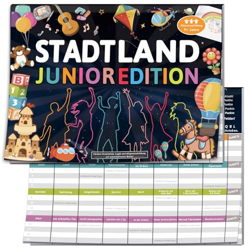 Stadt Land Junior Edition, Als Geschenk für Teenager Junge Mädchen ab 9 10 11 12 13 14 Jahre, Activity Kartenspiel, Spiel des Jahres 2026 , Ostergeschenke Kommunion Konfirmation Jugendweihe Geschenke