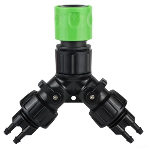 Lot de 2 adaptateurs d'arrosage de jardin - Solutions de connexion de robinet d'irrigation goutte à goutte (un sur quatre)