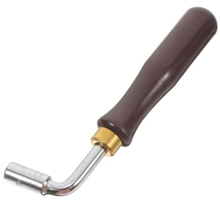 Professionelles Instrument, Hackbrett Tonstimmwerkzeug | Stimmwerkzeug Zubehör, Edelstahl und Kunststoff, Braun, Leicht und Ergonomisch, Zither Stimmschlüssel Vierkant