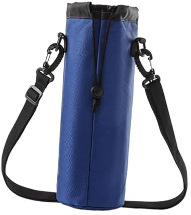 Milageto Bolsa térmica para Botellas de Agua, Funda para Botellas con Correa para el Hombro, Bolsa térmica para Bebidas, Funda para Acampar al Libre, Azul