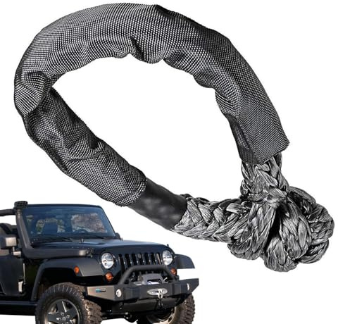 Manilles de corde de récupération | Manilles souples de récupération tout-terrain – Résistance à la rupture de 17 236,5 kg pour remorquage VTT, accessoires de remorquage