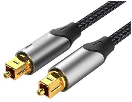 Câble audio optique numérique Vention Toslink SPDIF coaxial 1 m 2 m for amplificateurs Blu-ray Xbox 360 PS4 barre de son câble fibre(Alloy shell,Black)