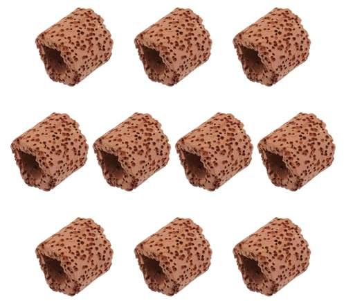 Hemobllo Anneau Fixe en Poterie pour Plantes Aquatiques, Support Pratique pour Fixation Aquarium, Lot de 10 Pièces pour Décoration de Paysage de Bassin