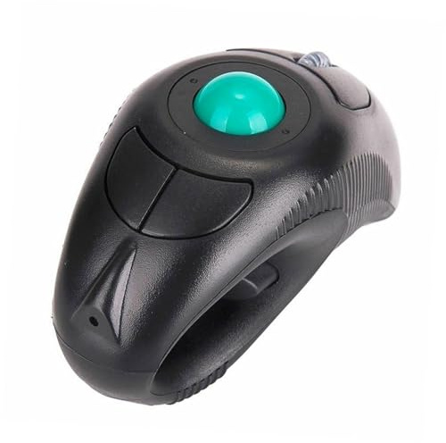 IMIKEYA Souris 1000 Dpi 2, 4 Ghz sans Fil USB, à Boule de Commande | Portable, Conception hors Table, Prise en Main Confortable, Plastique Noir, 5 Touches, pour Ordinateur Portable