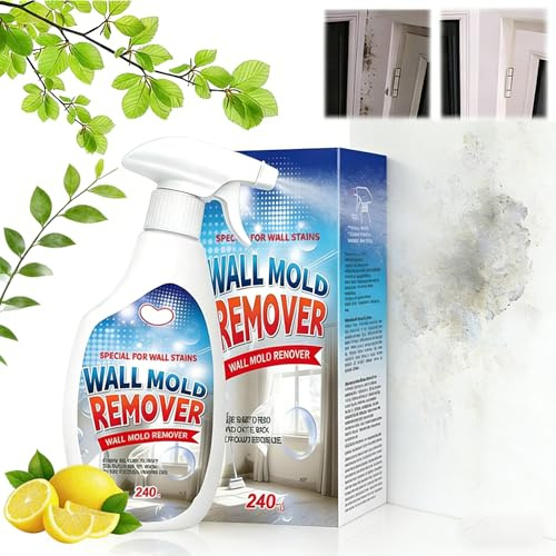Wall Mold Remover Spray, Potente Antimuffa per Pareti e Superfici – Smacchiatore a Rapida Azione per Bagno, Cucina, Piastrelle, Legno e Tessuto | Mold Remover Spray Professionale