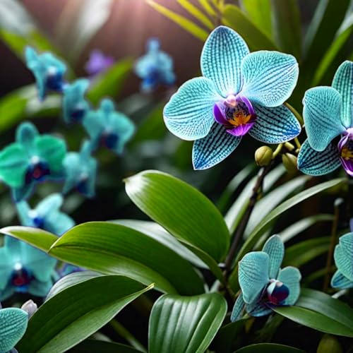facile da fiorire - Orchidea Cymbidium profumata - Decorativa in vaso per interni ed esterni-8 Bulbos-D
