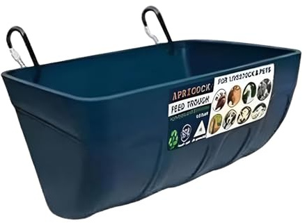 ALCXAZS Comedero automático y dispensador de Comida para Animales pequeños, Gansos y Patos en Granjas, Jardines o Espacios al Aire Libre, Conejos, Pollos, bebederos, Botellas, Azul, 28x17x13.5cm