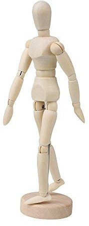 Holz Echthaar Mannequin 20,3 cm Schraubenmännchen Sketch Modell Kunst/Künstler Unisex-Modell 14 cm holzfarben