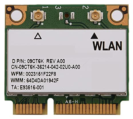 Richer-R Tarjeta de Red Adaptador Inalámbrica para PC/Laptop Portátiles,WiFi Tarjeta Wireless Universal para Chipset HM5/GM45/PM45/HM57,para Mini Ranura PCI-E/Toshiba/Acer(2.4GHz + 5GHz)