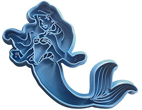 Cuticuter ariel la sirenita cortador de galletas, azul.