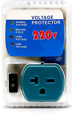BSEED Surge Protector Outlet, Power Surge Protector for Home Appliances, Adjustable Voltage Regulator, 220V, 4400W, 1 Pack