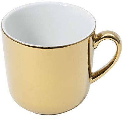 Dibbern Solid Color mugg med handtag av porslin, färg: guld, volym: 0,32 l, 2014400070