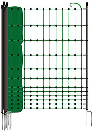Gallagher Hühnerzaun/Geflügelnetz - 50 m / 112 cm Doppelspitze (grün)