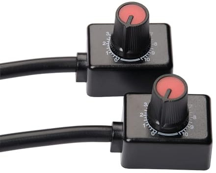 2Pack DC0/1-10V Knob LED Dimmer Mini Controller Rotary Switch Low Voltage Passive PWM Dimming Off for 0-10V / 1-10V Dimmable LED Drivers Electronic Ballasts Controling Interior Light Grow Lamp