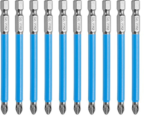 Cjueiom Magnetic PH2 Screwdriver Bits Set, 90MM, 10Pcs