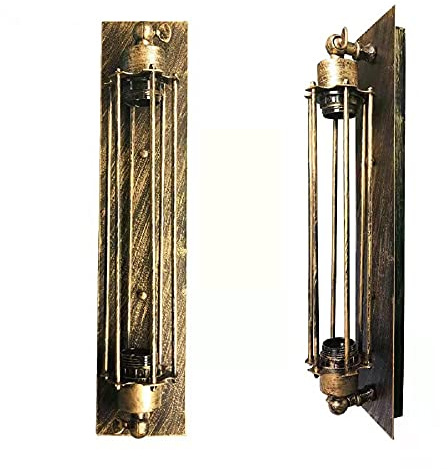 TOHMLAPE Industrielle Wandleuchte Vintage Wandlampe innen Drahtkäfig Wandleuchten Wandlampe Deckleuchte Steampunk Design Querflöte-Art für Wohnzimmer, Schlafzimmer, Restaurant, Dachboden, Bar, Cafe