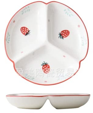 Fondue Plates 4 Piece Set Colorful Ceramics, Round 20cm/7.8inch 06