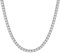 Roheafer Diamond Chain Tennis Necklace for Women Men Silver/Gold 4MM/5MM Cubic Zirconia Chain Necklace 18K White Gold Plated Iced Out Hip Hop Choker Necklace Jewellery Gifts